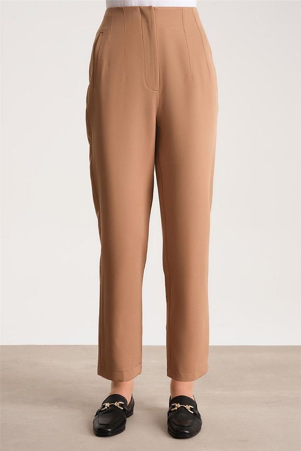 Yüksek Bel Havuç Pantolon Ort2518 Camel - 4