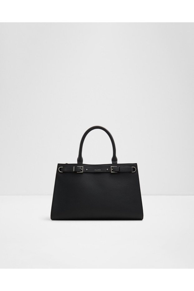 Women's Black Satchel Bag Handbag With 3 Compartments