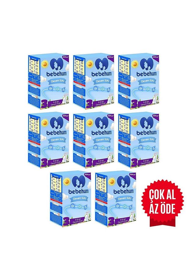 3 Devam Sütü 800 gr 9-12 Ay 8 Adet - 1