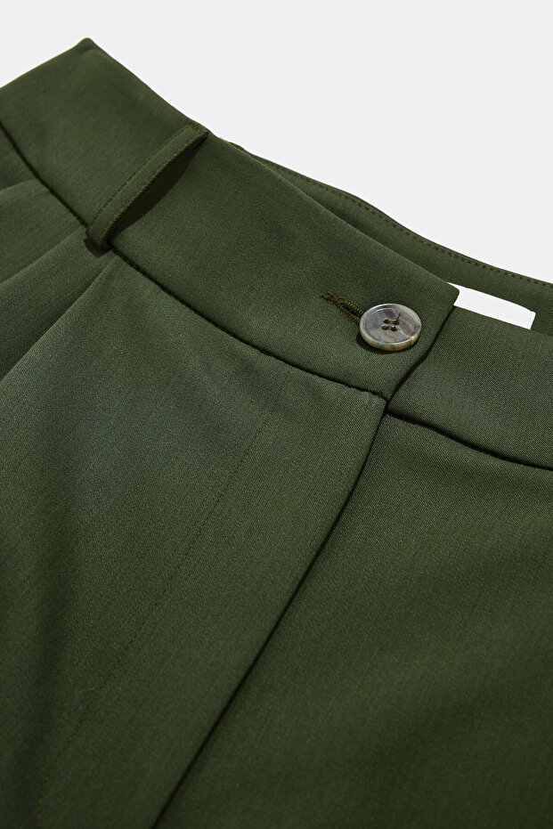 HAKİ FERMUARLI ŞORT - 3