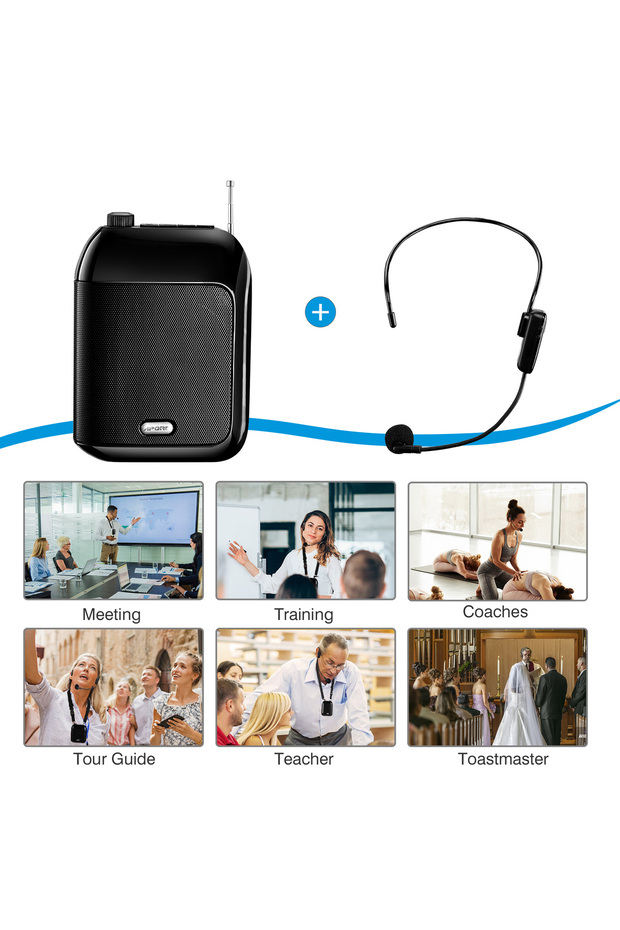 Bluetooth UHF Wireless Voice Amplifier Portable For Teaching Lecture Tour Guide Promotion U-Disk ... - 4