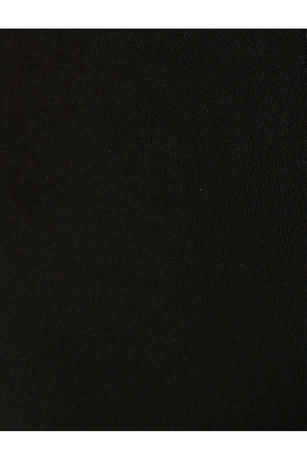 Spor Tayt Yüksek Bel Slogan Baskılı Slim Fit Interlok - 6