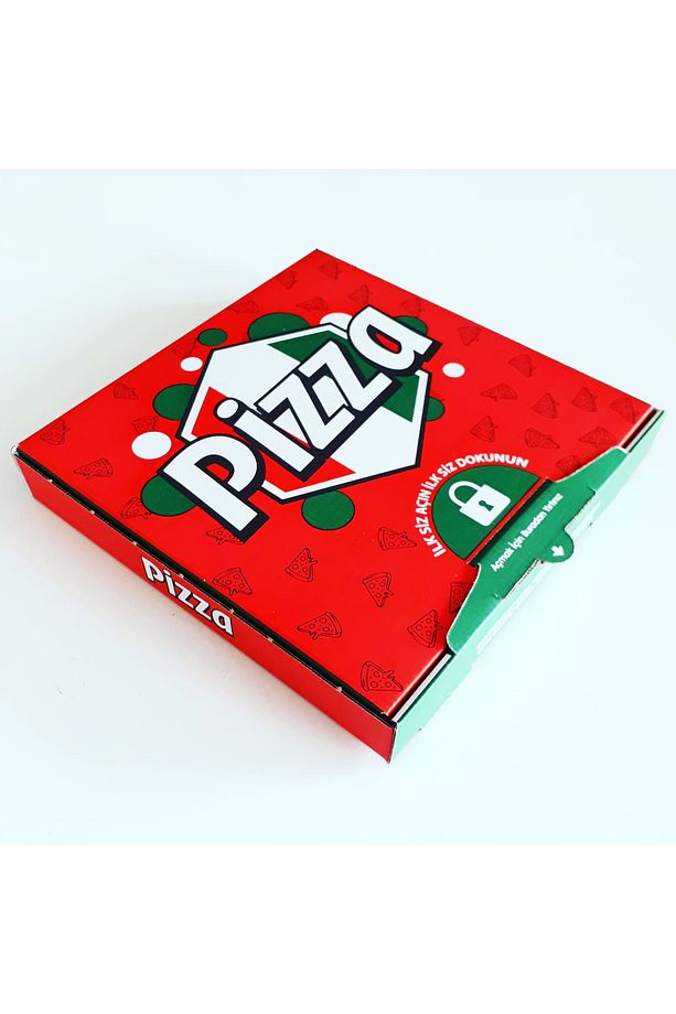 Pizza kutusu 28x28x4.2 cm Kilitli - 1
