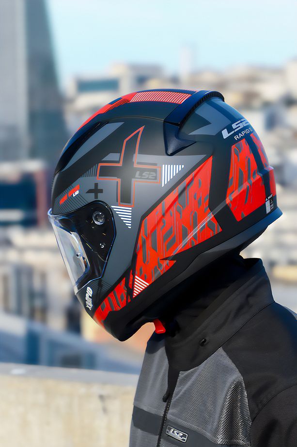 RAPID 2 XTREET MAT SİYAH-KIRMIZI KASK - 5