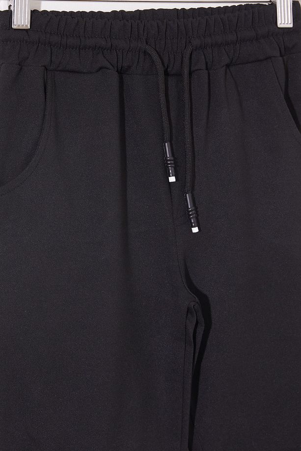 Siyah Erkek Çocuk Beli Lastikli Basic Şort 18802 - 3