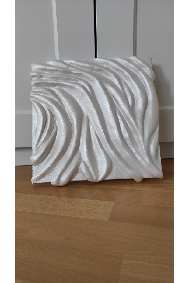 Pearl El Yapımı Duvar Heykeli 3D Tablo Plaster Texture Art - 4