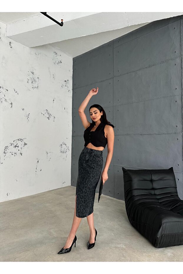 Leopard Print Midi Skirt - Stylish and Comfortable - 6