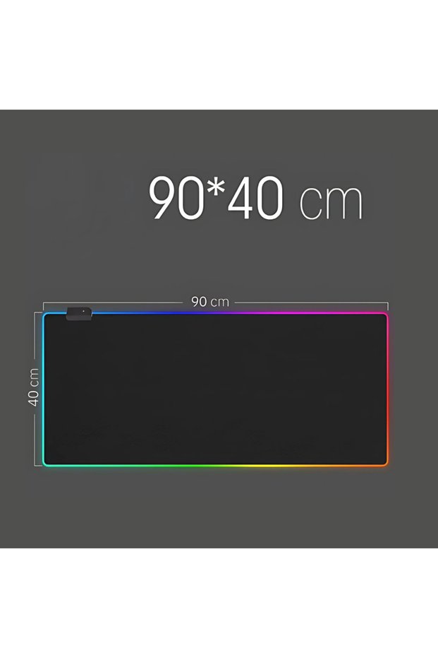 DALONG Rgb Led Işıklı 90x40 Cm Düz Baskısız Siyah Gaming Mouse Pad ...