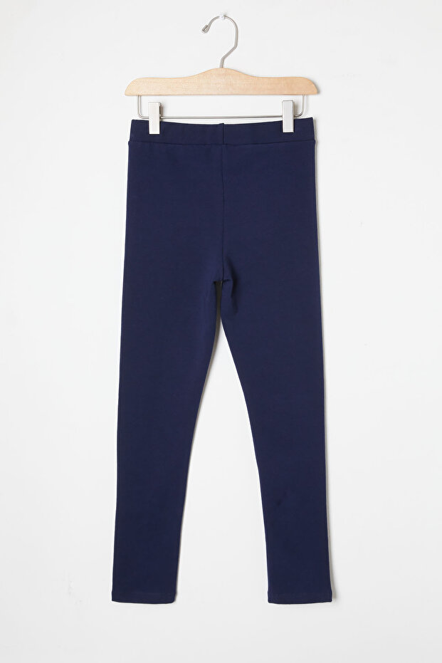 Navy Blue Girl's Basic Ribbed Tights