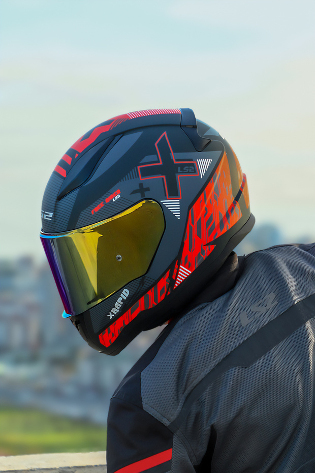 RAPID 2 XTREET MAT SİYAH-KIRMIZI KASK - 8