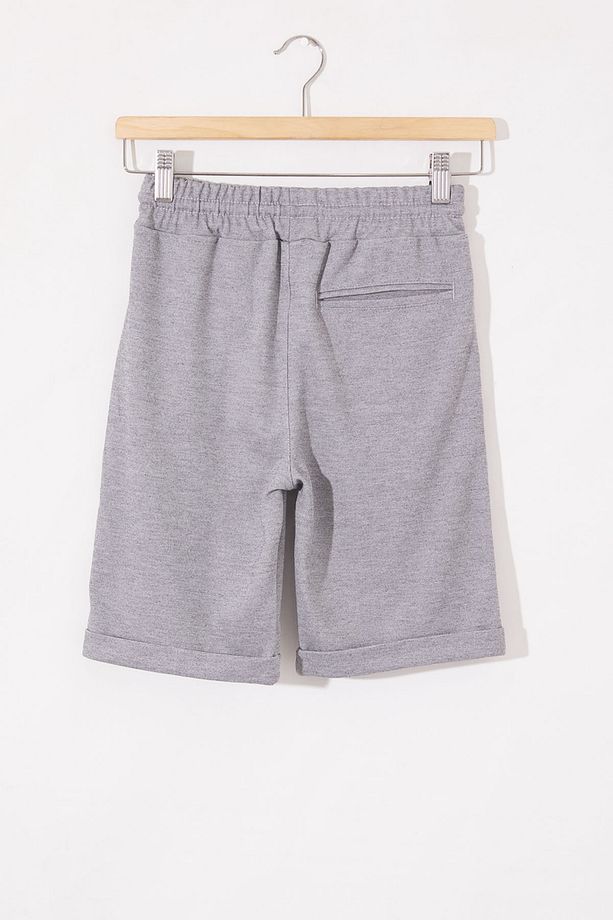 Gri Erkek Çocuk Beli Lastikli Basic Şort 18803 - 3