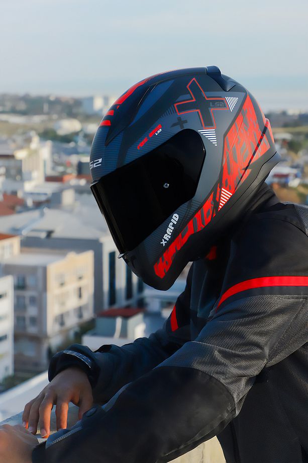 RAPID 2 XTREET MAT SİYAH-KIRMIZI KASK - 7