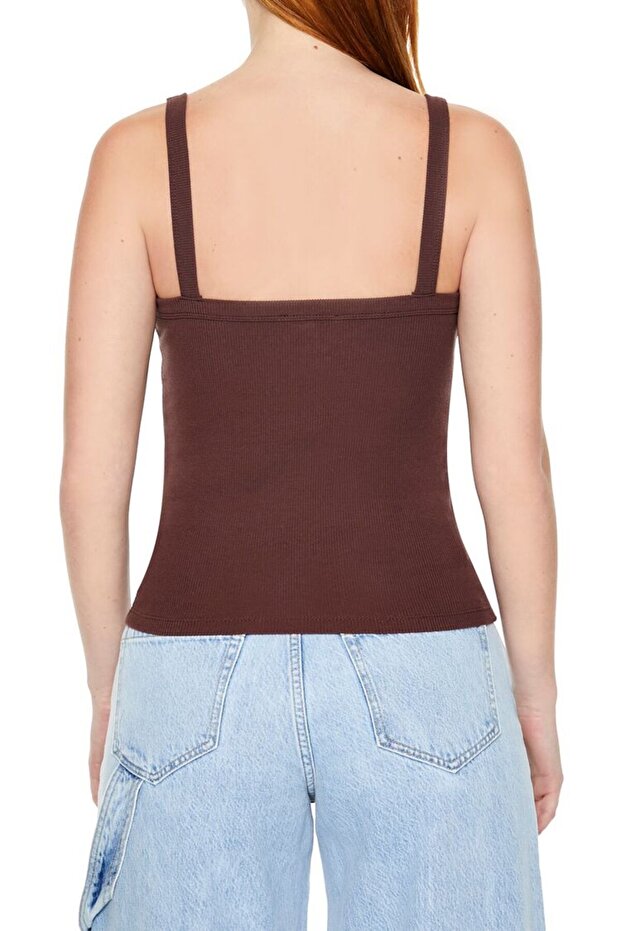 Dikişli V-Yaka Askılı Atlet - 3