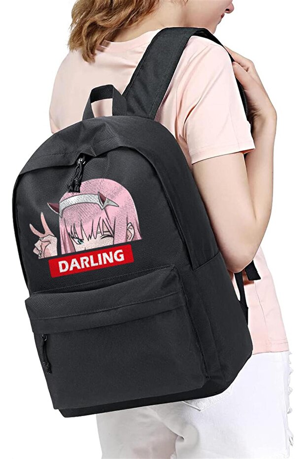 حقيبة ظهر مطبوعة للجنسين من Worm Butik Y2K Zero Two Darling