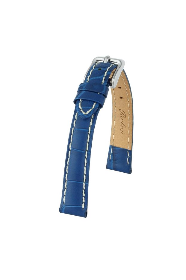 R4134W Leather Strap - Blue-White - 12mm
