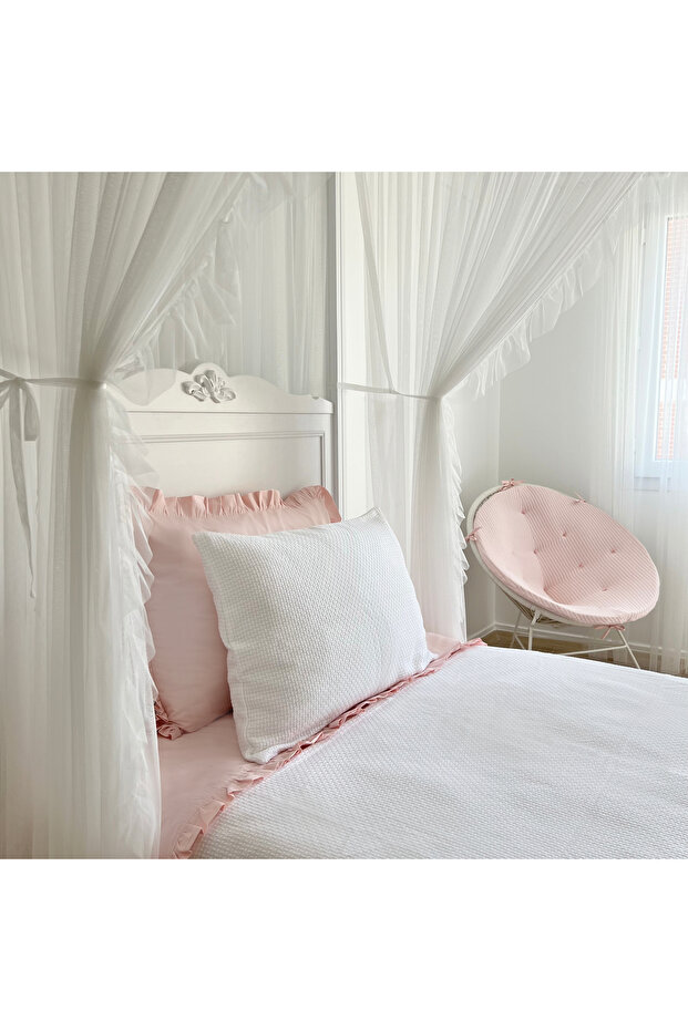 Pike Takımı Tek Kişilik Sepet Desen-Beyaz - 3