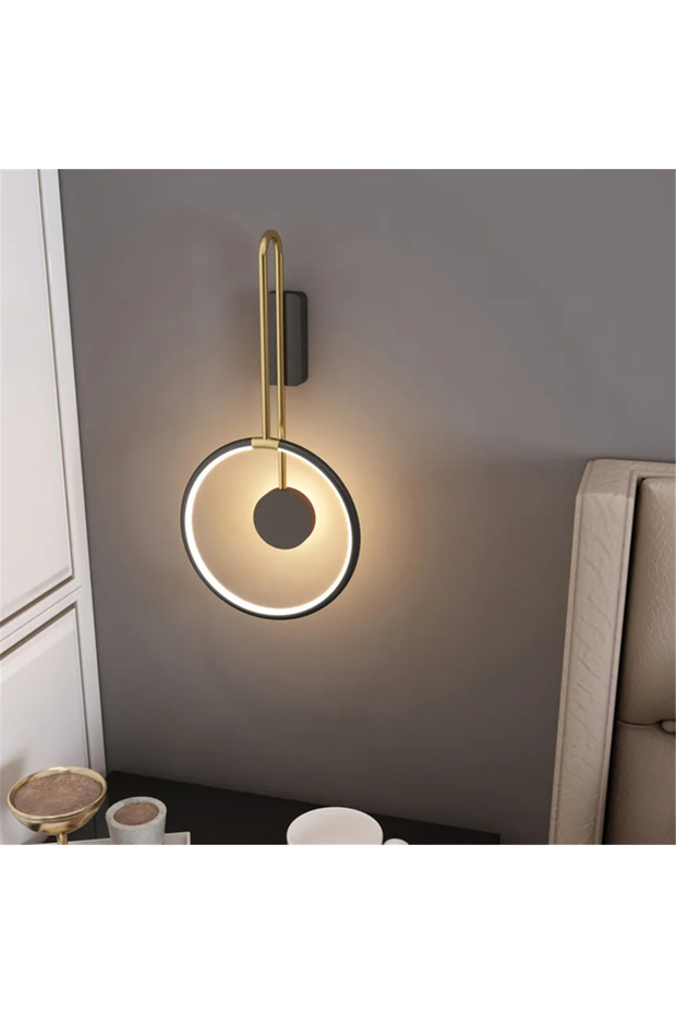 Modern Tasarım Yuvarlak Led Duvar Aplik 3177-W37-6H-BY - 1