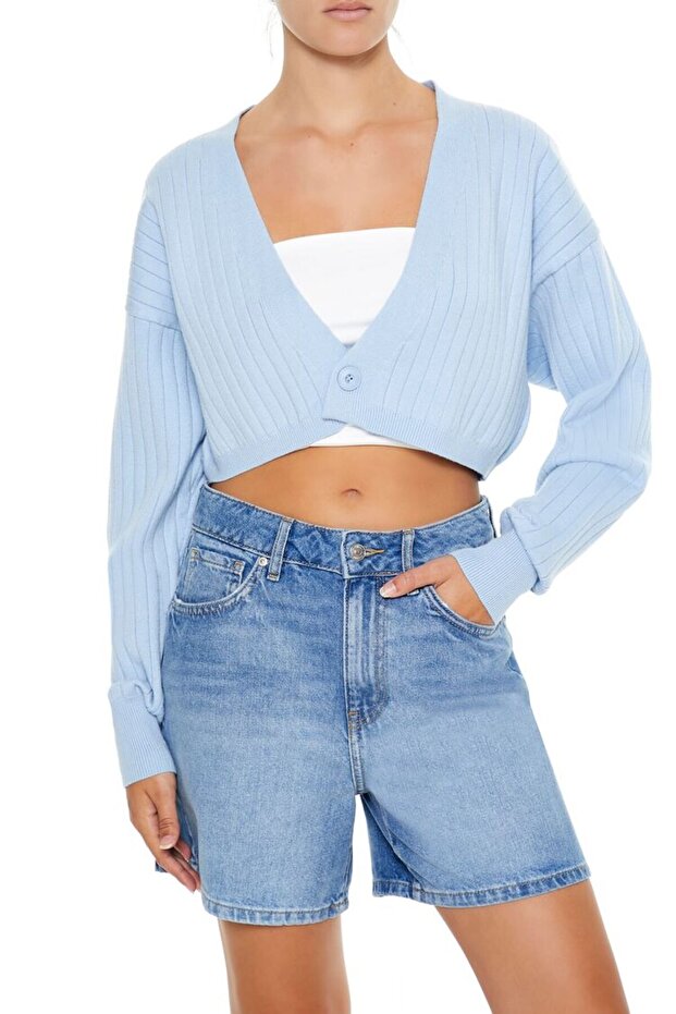 Fitilli Crop Hırka - 2