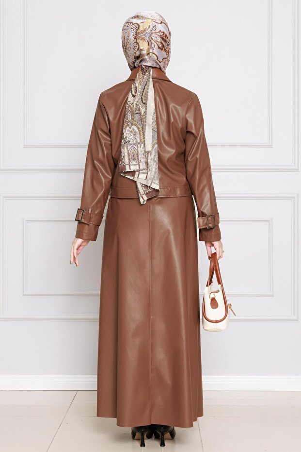 Ceketli Deri Takım-Taba - 6