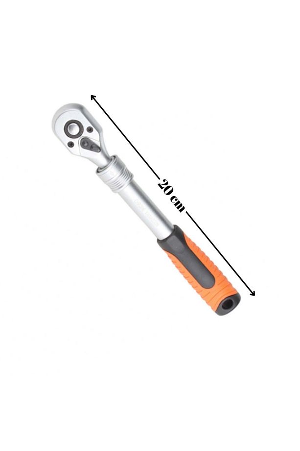 1/4" 72 Diş Cırcır Kolu ve Uzatmalı Cırcır Kolu (2 Adet Ürün Bir Arada) - 4