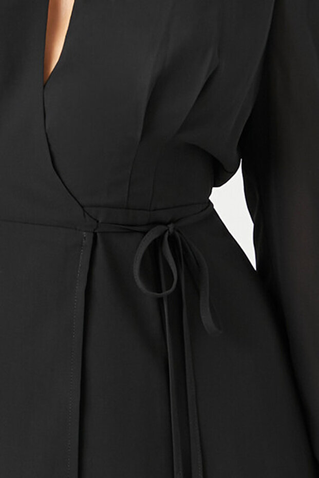 Şifon Göğüs Dekolteli Elbise - 3