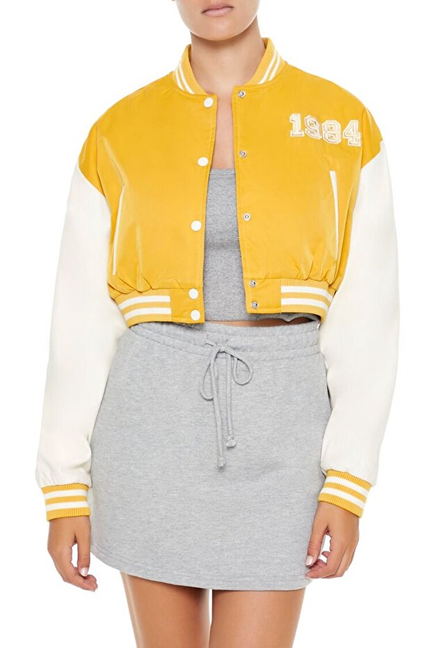 Crop Bomber Ceket - 6