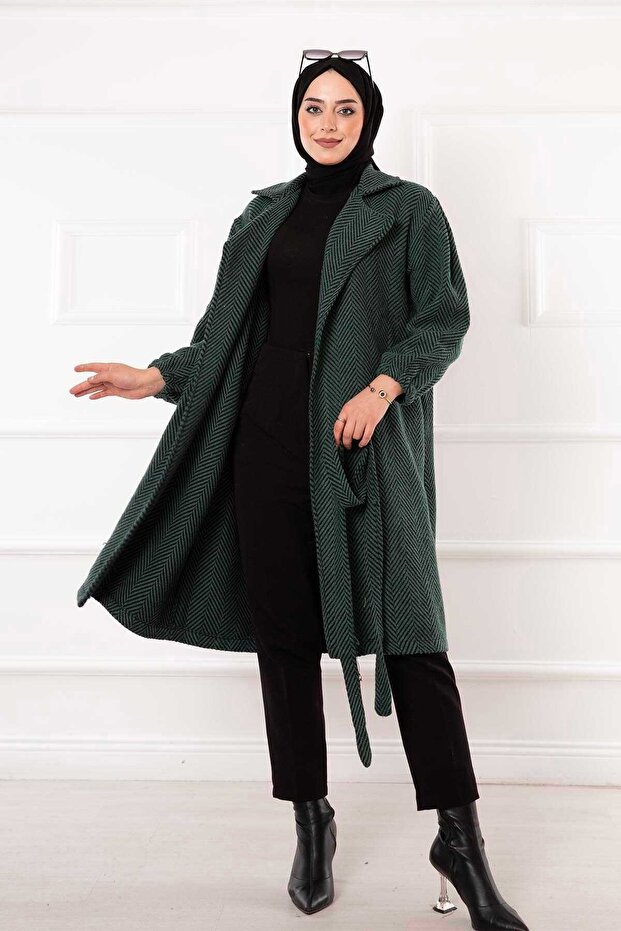 معطف بنمط متعرج - 3
