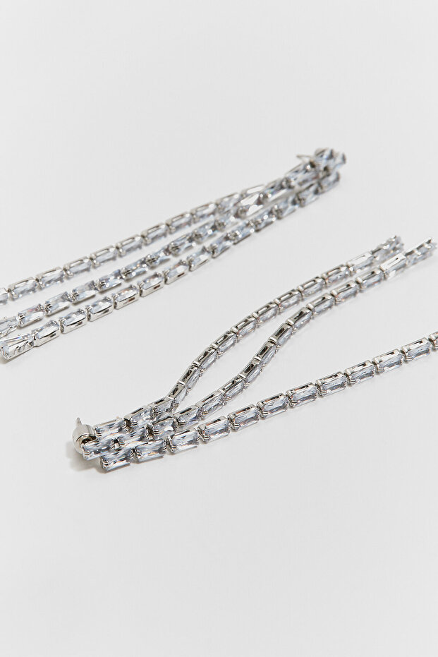 Shiny Stone Dangle Earrings - 5