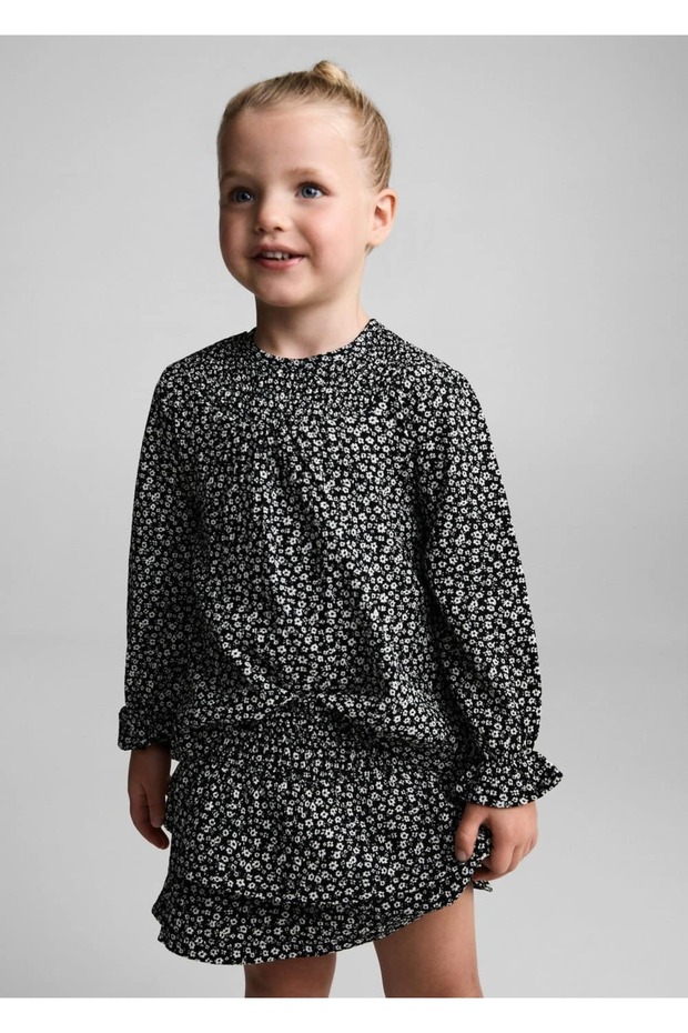 Çiçek desenli bluz - 1