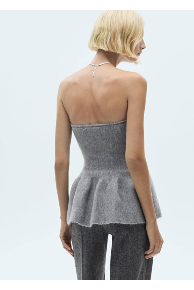 Straplez triko bluz - 4