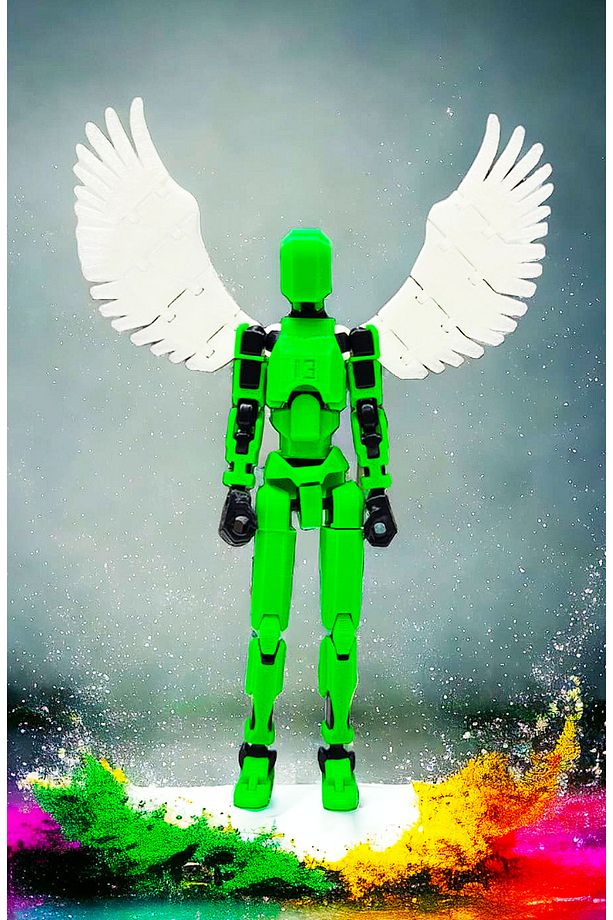 Titan 13 Dummy İçin Karanlıkta Parlayan Kanat Ve V2.0 Silah Seti Robot Hareketli Oyuncak Aksesuar - 3