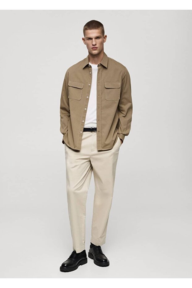 Cepli pamuklu gömlek ceket - 2