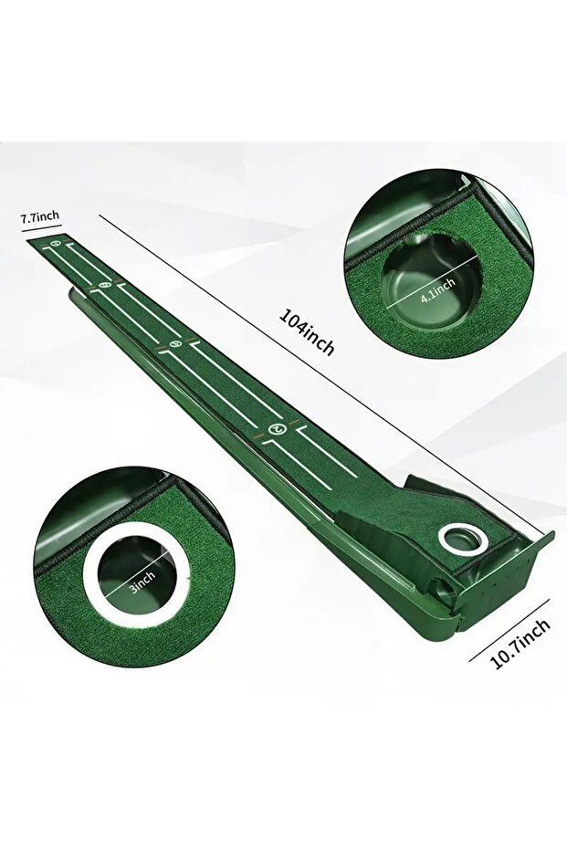 Green Mini Golf Green Putter Mat Portable Indoor and Outdoor Golf Practitioner PM015