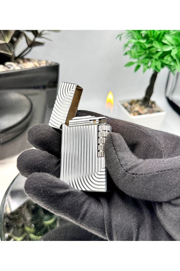Dupont Model Yandan Çarklı Şık Desenli Kaliteli Hediyelik Çakmak - 1
