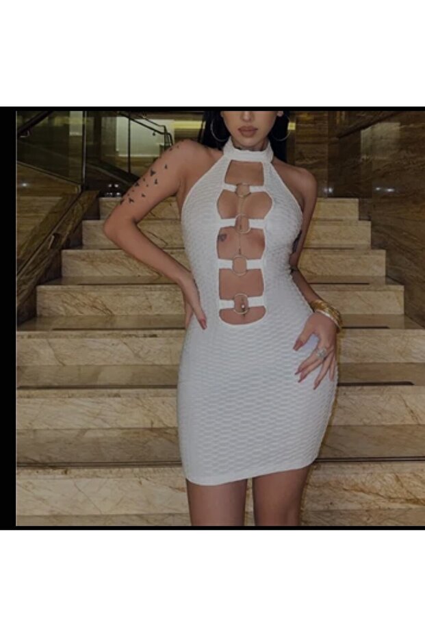 Міні біла сукня - 4