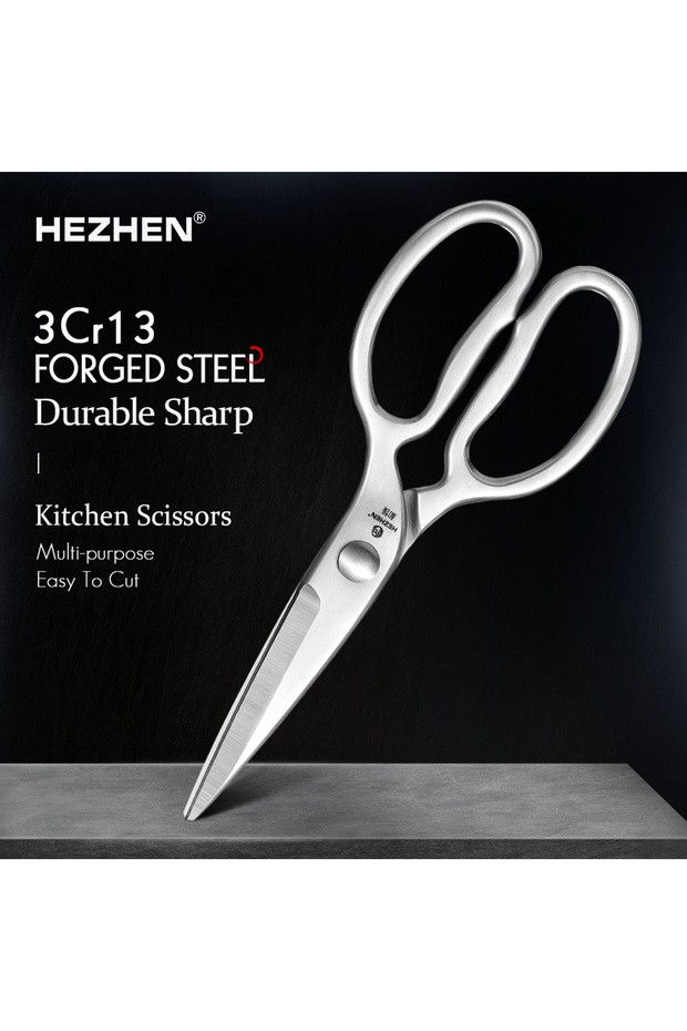 HEZHEN Kitchen Scissors Stainless Steels 3Cr13 Forged Steel Multifunctional Kitchen Scissors Gift...