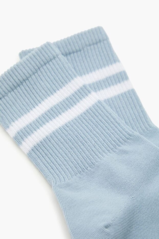 Şeritli Diz Altı Çoraplar - 3