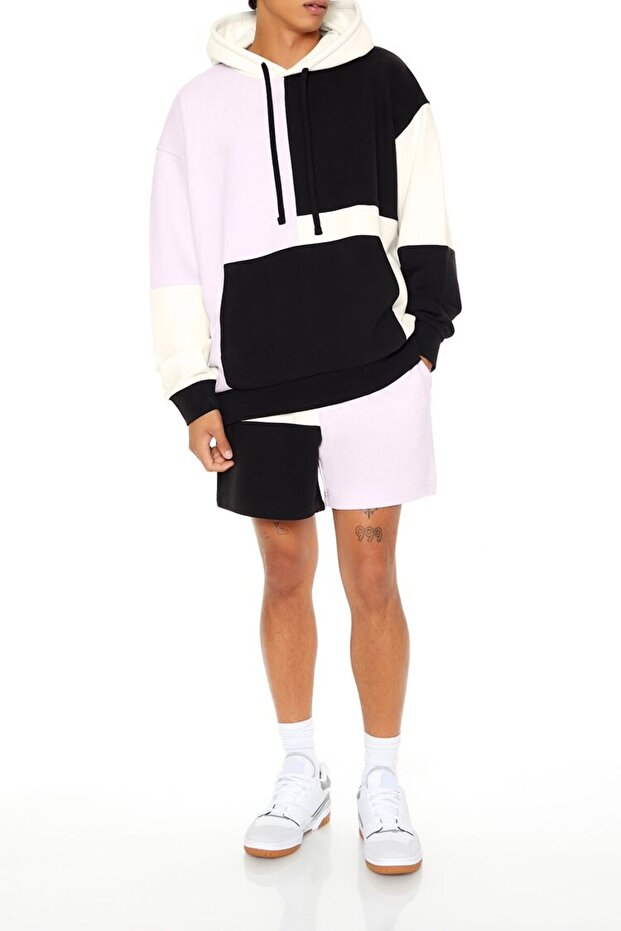 Drawstring Colorblock Hoodie - 4
