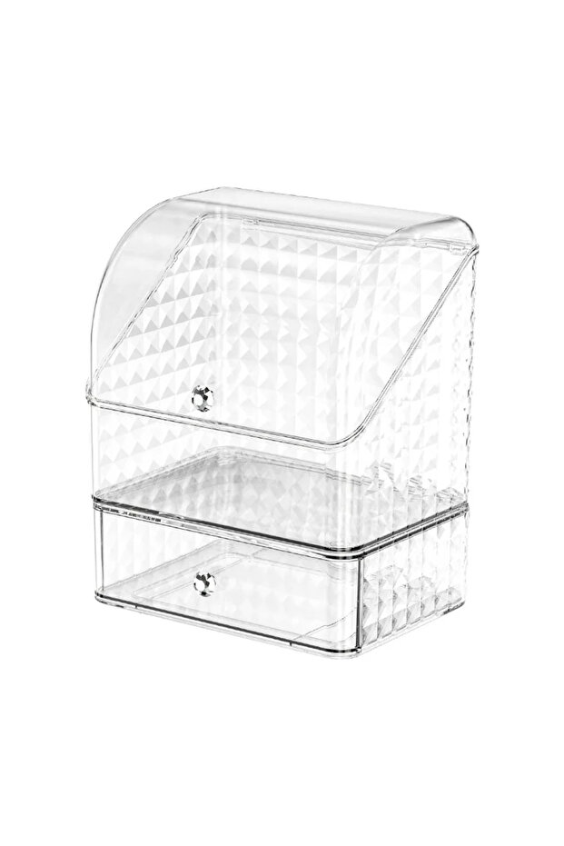 Yimijia cosmetics storage box storage box high-end light luxury desktop makeup box drawer-style d... - 6