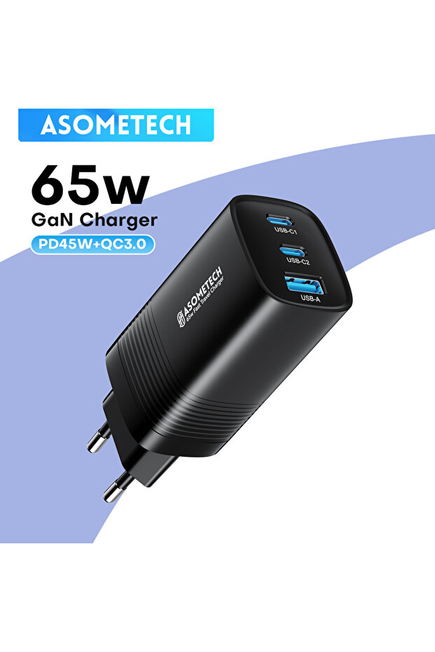 65W Gan USB C Charger Pps 45W Pd Qc 3.0 Type C Fast Charging for Samsung iPhone 15 14 13 Pro Phone... - 2