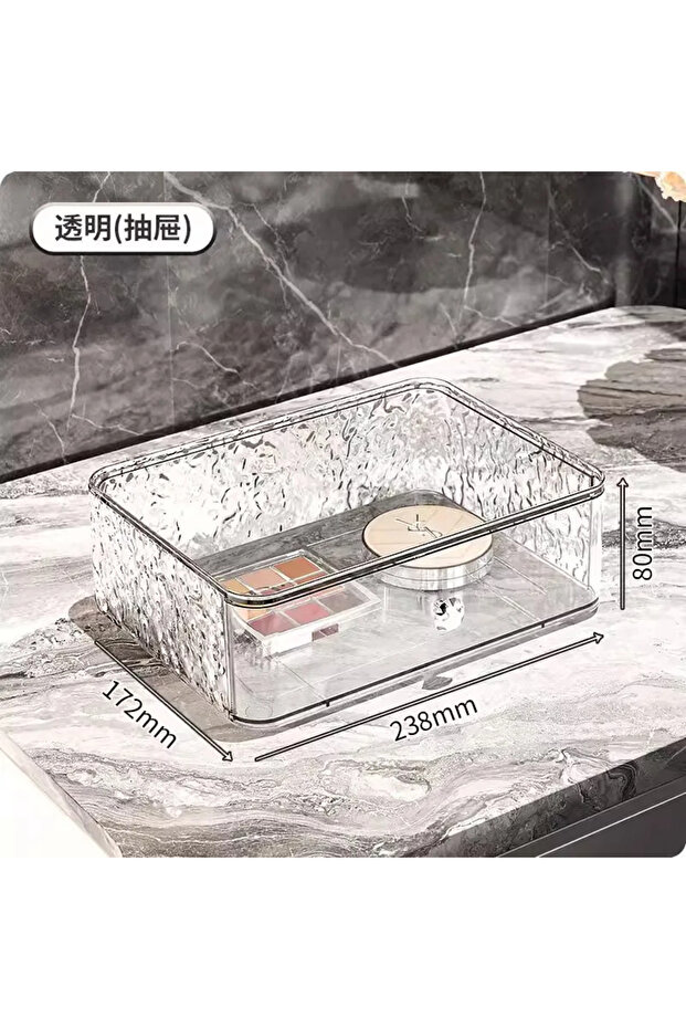 Yimijia cosmetics storage box storage box high-end light luxury desktop makeup box drawer-style d... - 1