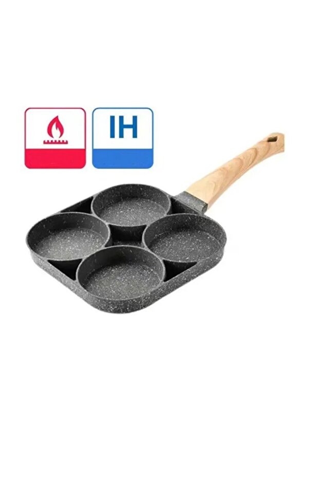 4 hole 2/4-Hole Frying Pot Pan Thickened Omelet Pan Non-stick Egg Pancake Steak Pan Cooking Egg Ham