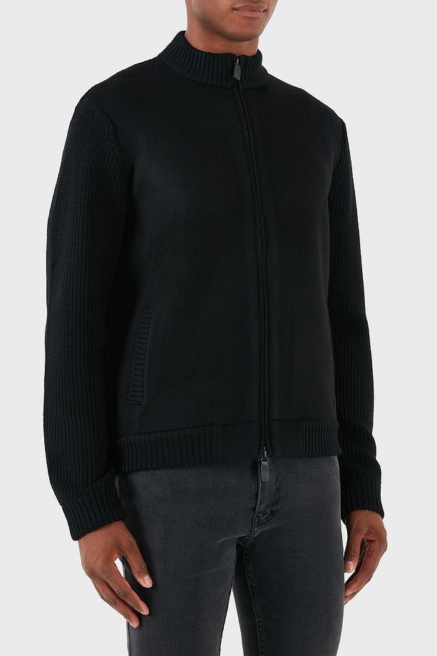 Yünlü Logolu Regular Fit Dik Yaka Hırka Erkek HIRKA 6D1BY2 1MF9Z 0999 - 5