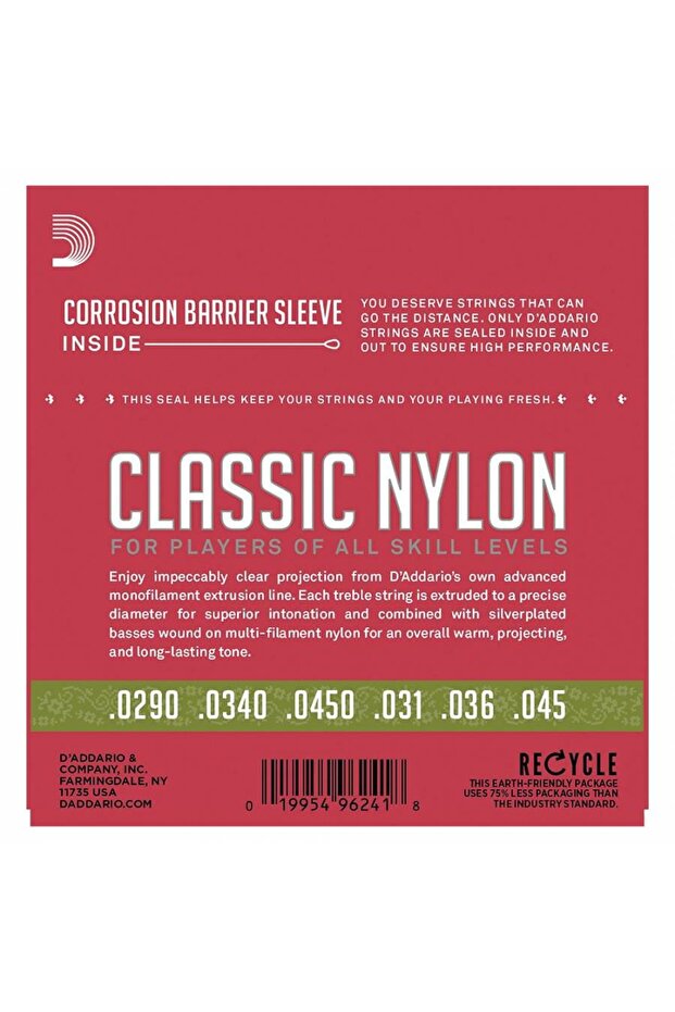 Ej27N 1/2 Classical Guitar String Set (1/2), Silverplated Wound, C Ej27N 1/2 Student Nylon Fracti - 2