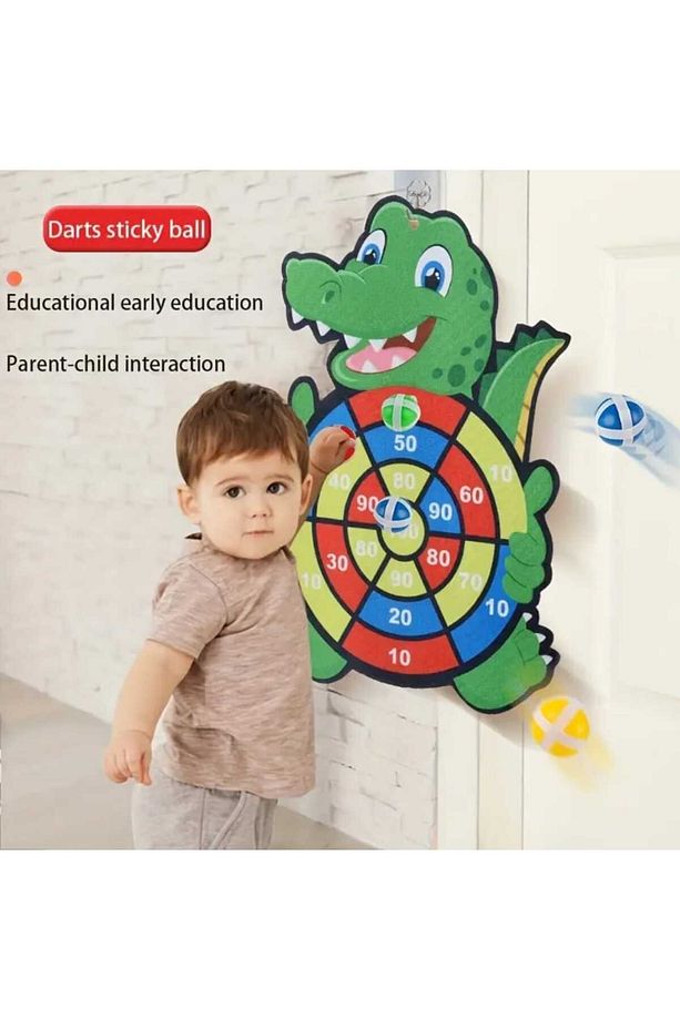 Hayvan Temalı Dart Oyun Seti: 1 Kanca ve 3 Yapışkan Top - 2