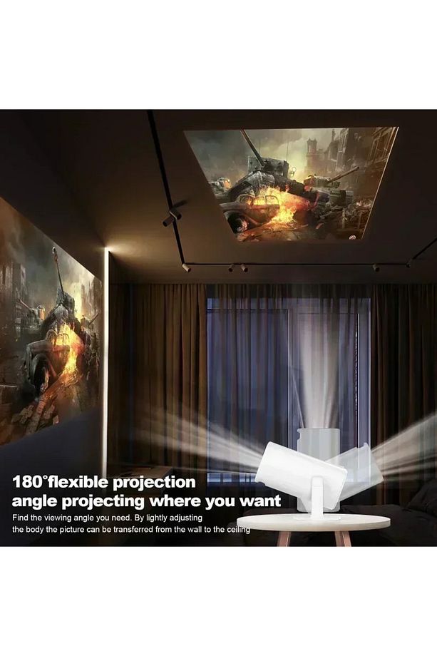 HY300 Upgraded P30 Projector 4K 1080P Android 11 Mini Smart Portable Projector WiFi6 Compatible w... - 4