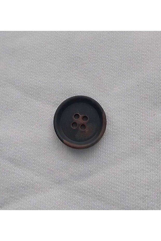 زر بوليستر منقوش باللون الأسود بقطر 2.2 سم 20 قطعة. - 2