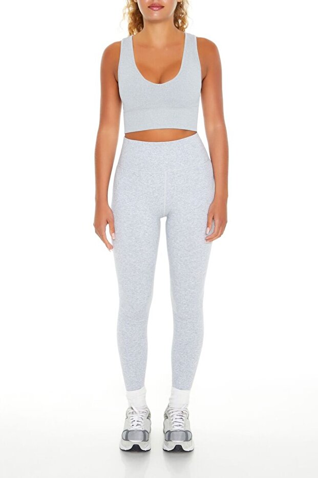 Active Dikişsiz Heathered Tayt - 2