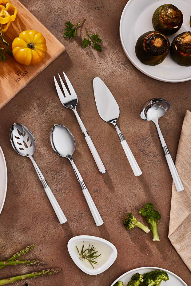 Fluca 5 Parça Servis Seti Beyaz - 1