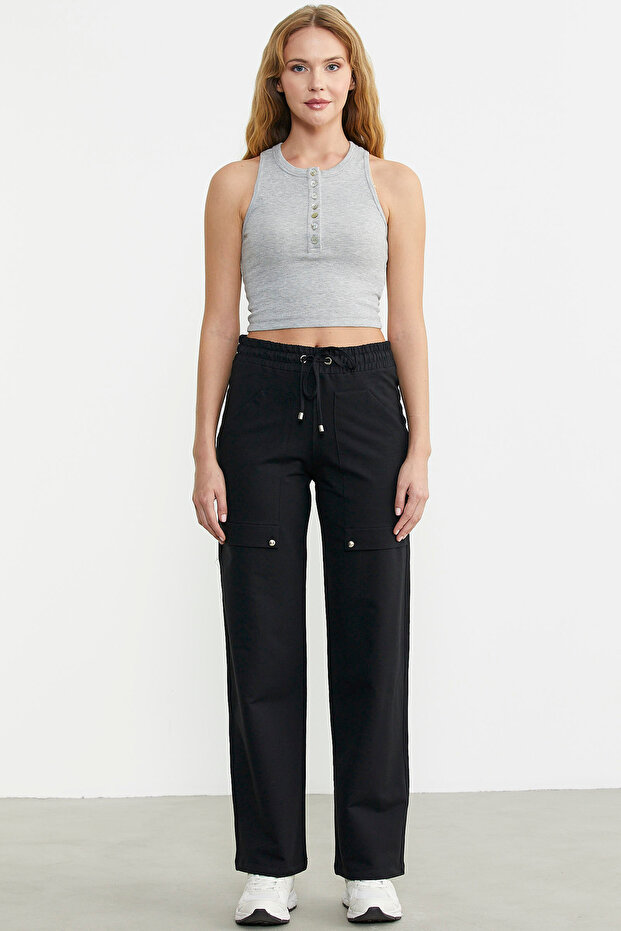 Trening oversize cu glugă - negru - 5